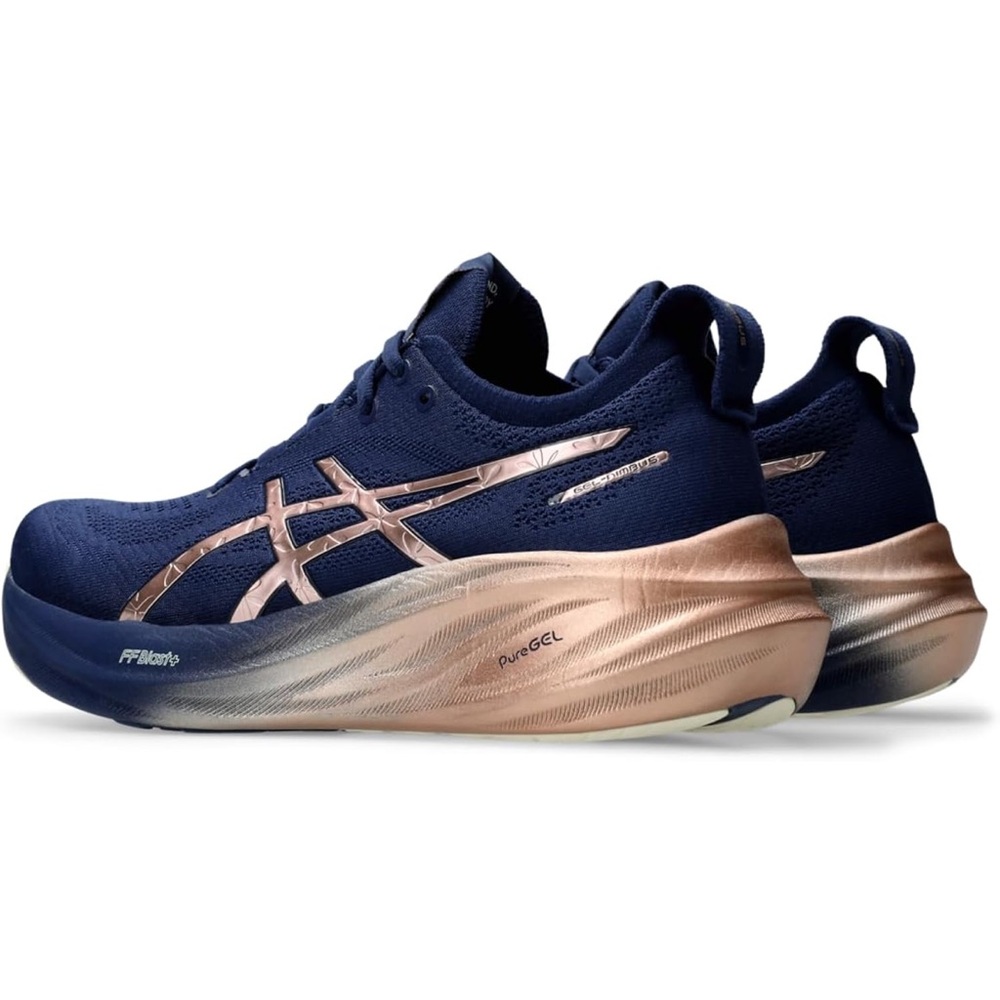 ASICS Gel Nimbus 26 Women's Navy Blue and Rose Gold Running Shoes size 7 - Picture 14 of 14